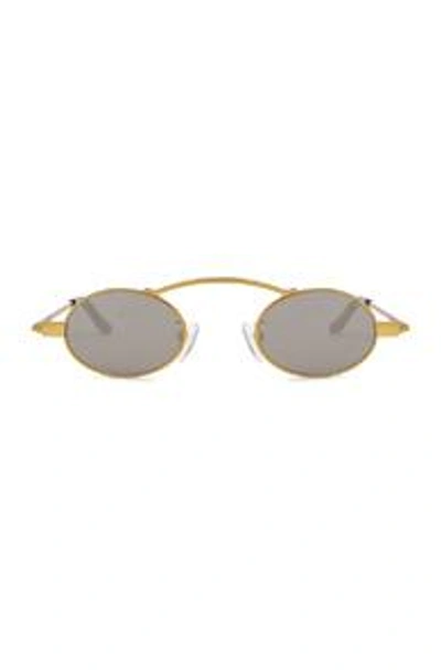 Shop Roberi And Fraud Doris 2.0 Sunglasses In Metallic Gold