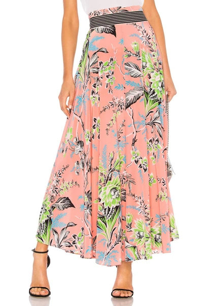 Shop Diane Von Furstenberg Draped Maxi Skirt In Pink
