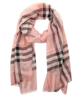 pink plaid burberry scarf