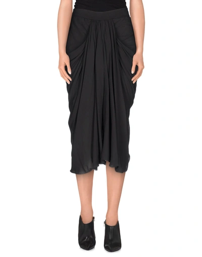 Shop Rick Owens Midi Skirts In Lead