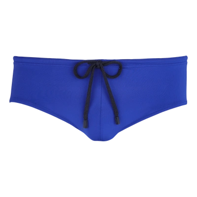 Shop Vilebrequin Men Swimwear - Men Fitted Swim Briefs Solid - Swimwear - Nuage In Blue