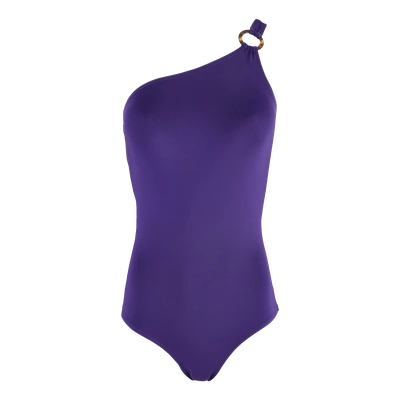 Shop Vilebrequin Women Swimwear - Women Asymmetric One Piece Swimsuit Solid Water - Swimwear - Friza In Purple