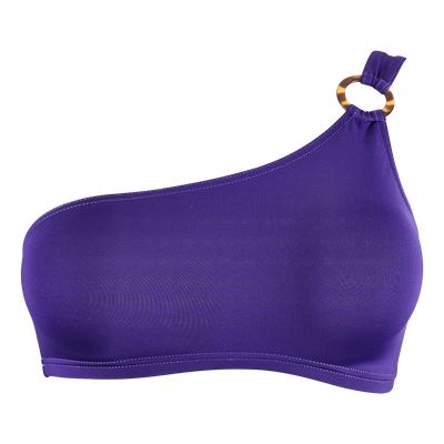 Shop Vilebrequin Women Swimwear - Women Asymmetric Bikini Top Solid Water - Swimwear - Firi In Purple
