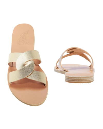 Shop Ancient Greek Sandals Desmos Platinum Sandals