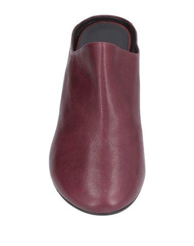 Shop Mm6 Maison Margiela Mules In Maroon