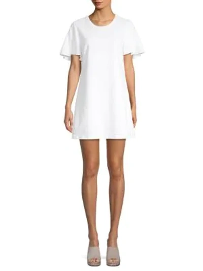 Shop 7 For All Mankind Cotton Popover Dress In White Fashion