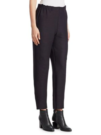 Shop Issey Miyake Cosmic Ripple Pleated Trousers In Black