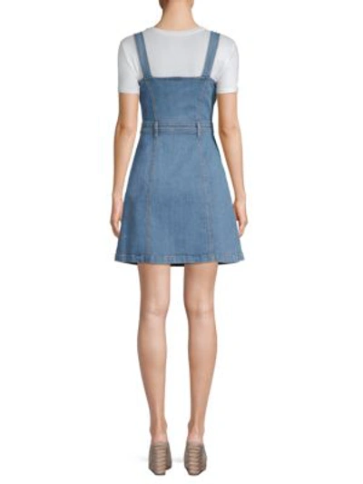Shop 7 For All Mankind Denim Zip-front Dress In Authentic Art Walk
