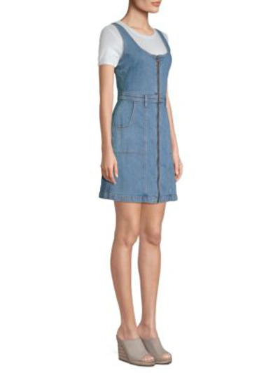 Shop 7 For All Mankind Denim Zip-front Dress In Authentic Art Walk