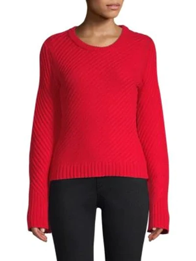 Shop Joie Ribbed Knit Sweater In Cherry