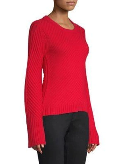 Shop Joie Ribbed Knit Sweater In Cherry