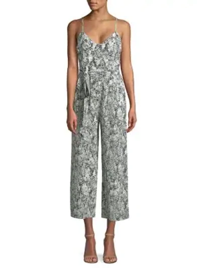 Shop L Agence Jaelyn Snakeskin Print Jumpsuit In Stone Multi