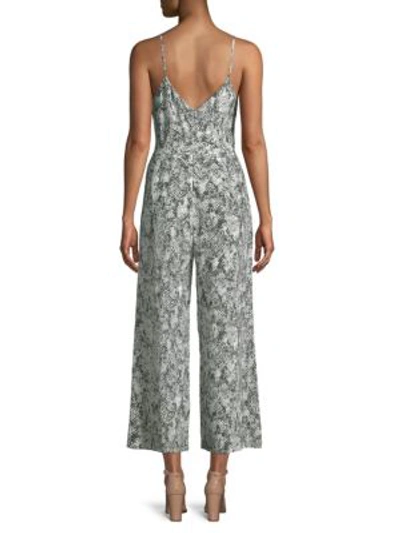 Shop L Agence Jaelyn Snakeskin Print Jumpsuit In Stone Multi