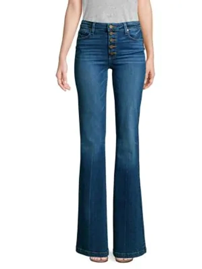 Shop Paige Genevieve Flare Jeans In Salida