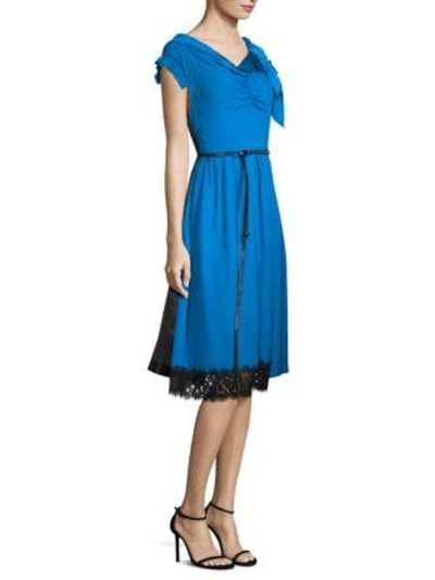 Shop Marc Jacobs Two-tone A-line Dress In Bright Blue