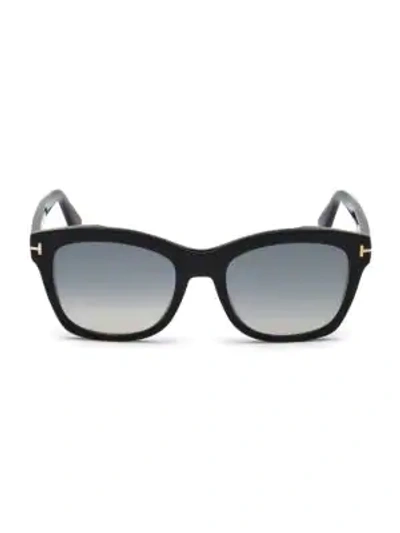 Shop Tom Ford Lauren 52mm Square Sunglasses In Black