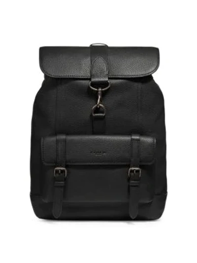 Shop Coach Bleecker Leather Backpack In Black