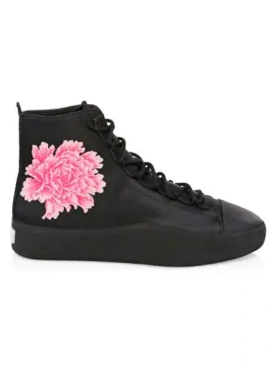Shop Y-3 Bashyo Floral Hi-top Sneakers In Black