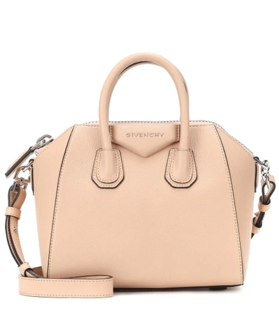 Shop Givenchy Antigona Mini Leather Shoulder Bag In Pink