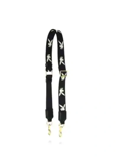 Shop Marc Jacobs Playboy Web Shoulder Strap In Black Multi