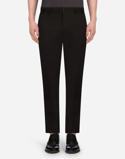 Shop Dolce & Gabbana Sporty Pants In Cotton In Black