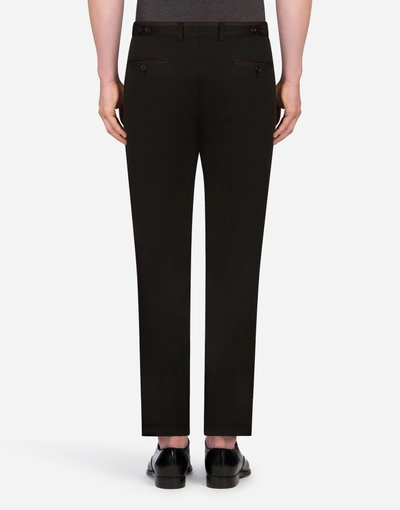 Shop Dolce & Gabbana Sporty Pants In Cotton In Black