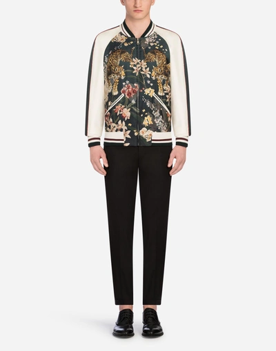 Shop Dolce & Gabbana Sporty Pants In Cotton In Black