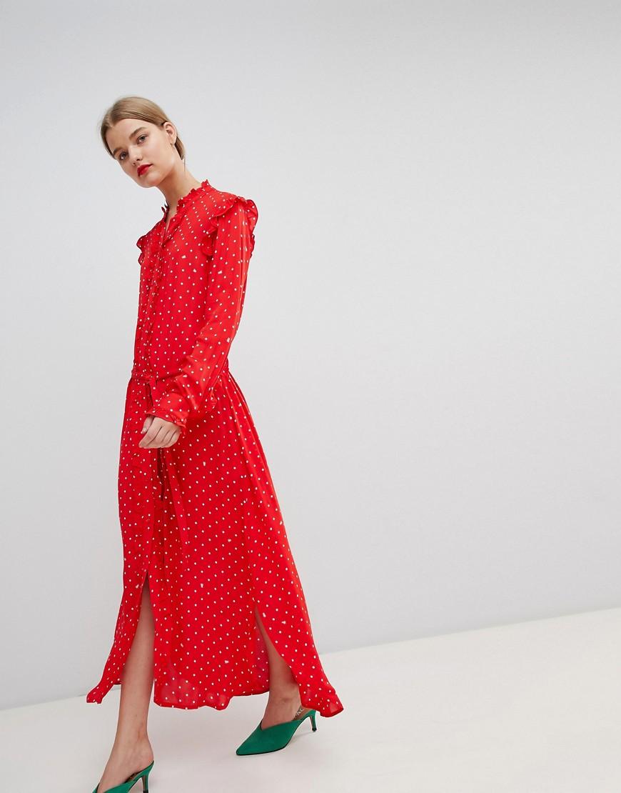 essentiel antwerp polka dot dress