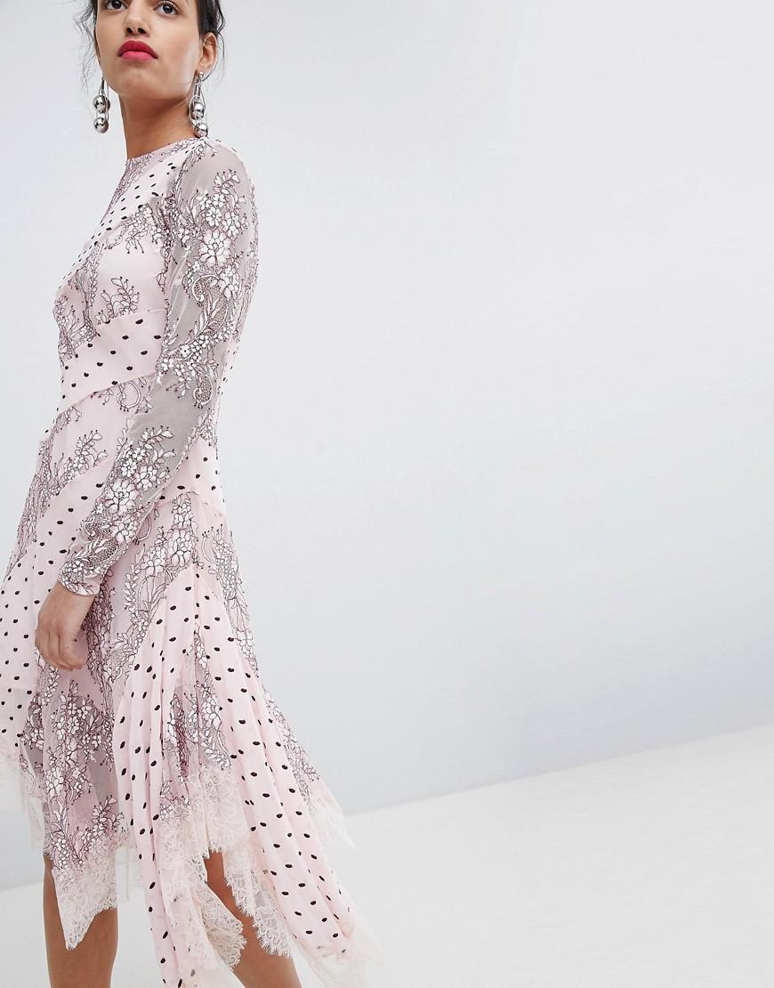 keepsake lace midi dress