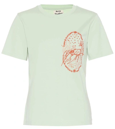 Shop Acne Studios Juanisha Cotton T-shirt In Green