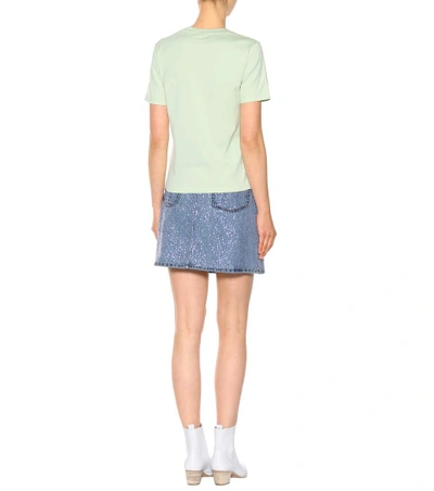 Shop Acne Studios Juanisha Cotton T-shirt In Green