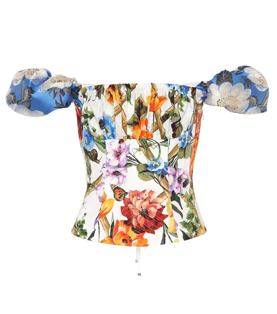 dolce and gabbana floral bustier top