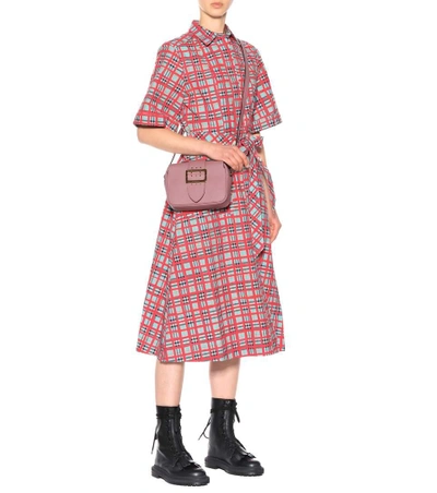 Shop Burberry Check Cotton Shirt Dress In Multicoloured