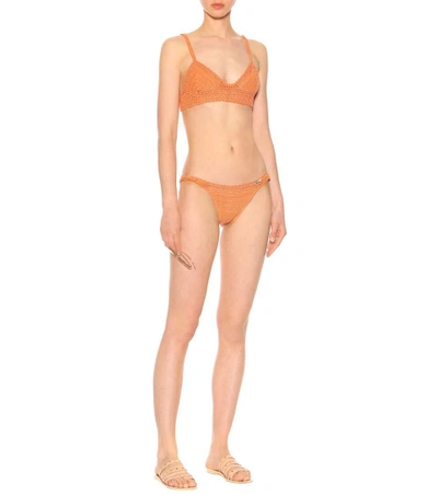 Shop She Made Me Essential Baby Doll Bikini Top In Orange