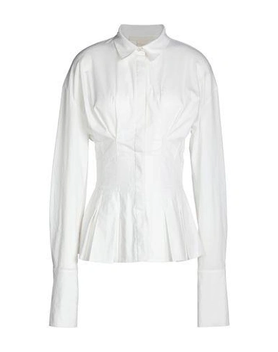 Shop Antonio Berardi Solid Color Shirts & Blouses In White