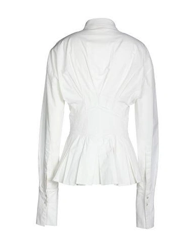 Shop Antonio Berardi Solid Color Shirts & Blouses In White