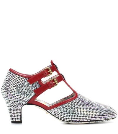 Shop Gucci Crystal-embellished Pumps In Multicoloured