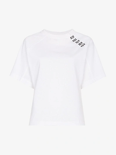 Shop Olivier Theyskens T Shirt With Hook Details In White