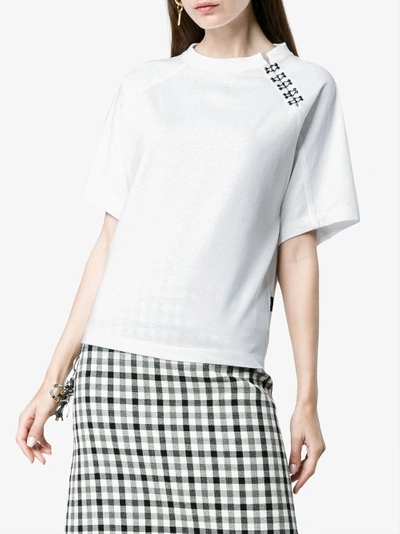 Shop Olivier Theyskens T Shirt With Hook Details In White