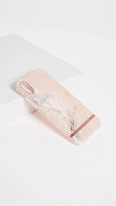 Shop Richmond & Finch Pink Marble Iphone Case In Pink/rose Gold