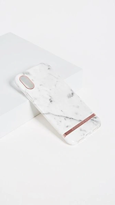 Shop Richmond & Finch White Marble Iphone Case In White Marble/rose Gold