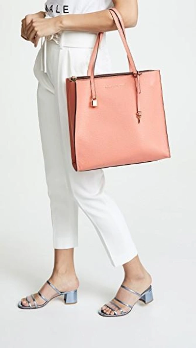 Shop Marc Jacobs The Grind Shopper Tote Bag In Coral