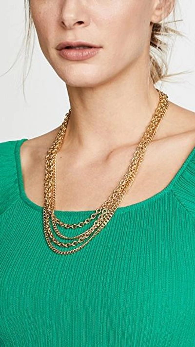 Shop Bronzallure Bold Multistrand Statement Necklace In Yellow Gold