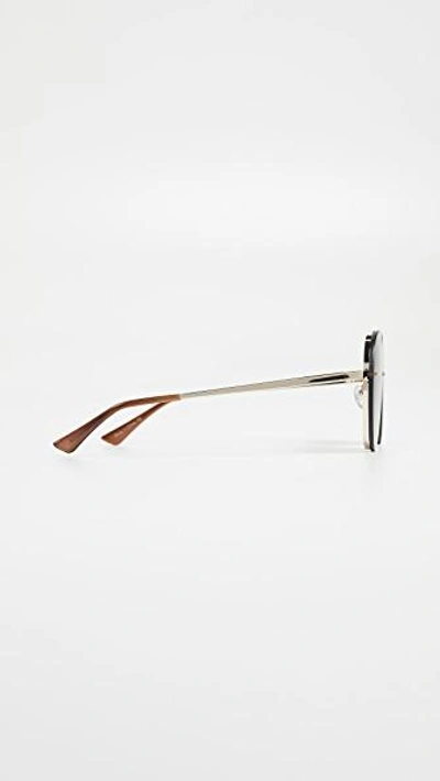 Shop Quay Cool Innit Sunglasses In Gold/smoke