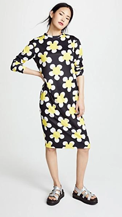 Shop Marc Jacobs Sac Slim Dress In Yellow Multi