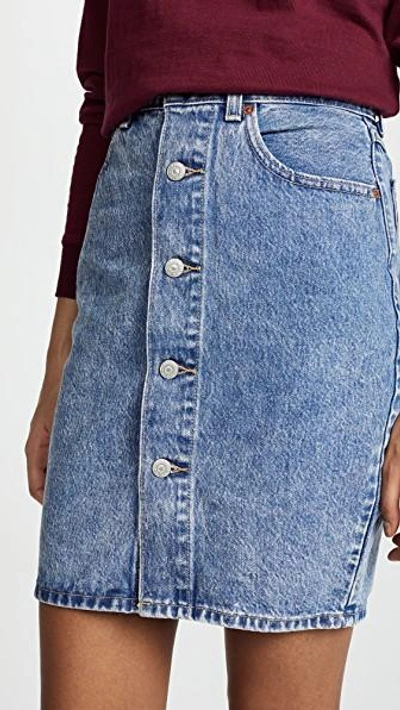 Shop Levi's Button Thru Skirt In Heart Of Stone