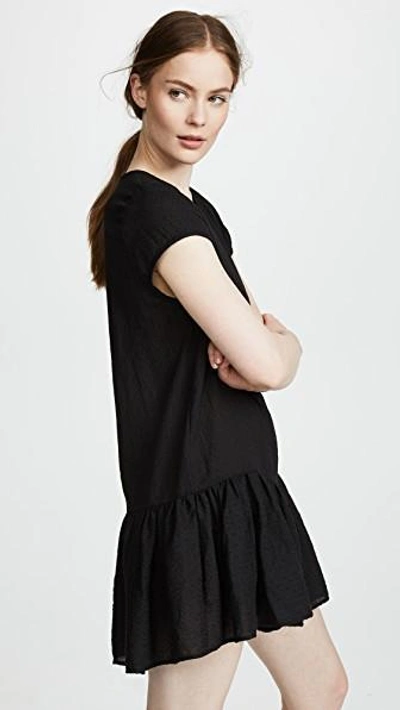 Shop Riller & Fount Ami Cap Sleeve Mini Dress In Nero