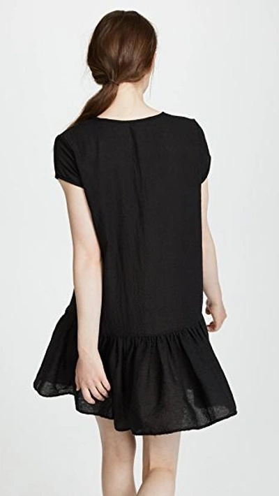 Shop Riller & Fount Ami Cap Sleeve Mini Dress In Nero