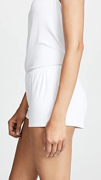 Shop Les Coquines Riley Lounge Shorts In Blanc