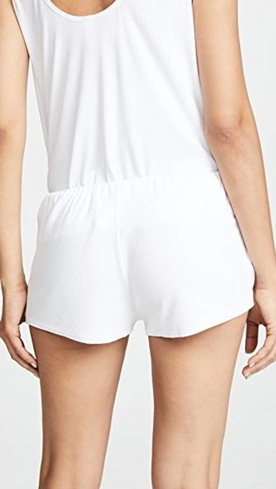 Shop Les Coquines Riley Lounge Shorts In Blanc
